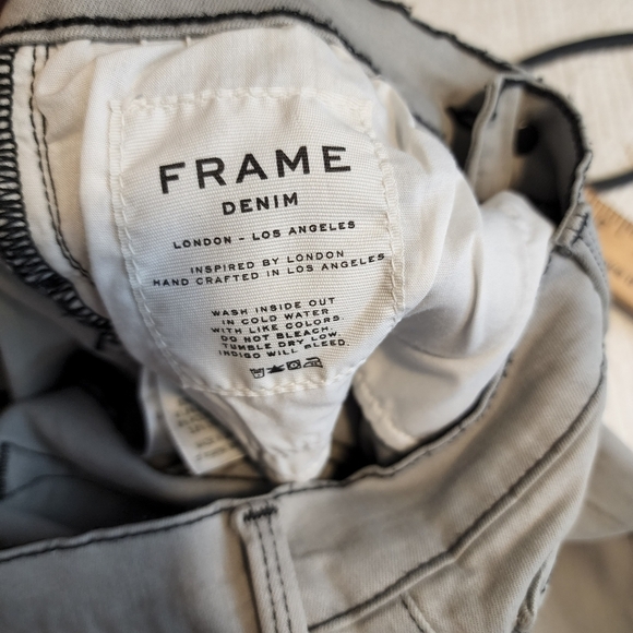 FRAME denim le skinny de Jeanne gray pants size 24 - Picture 5 of 16